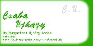 csaba ujhazy business card