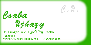 csaba ujhazy business card